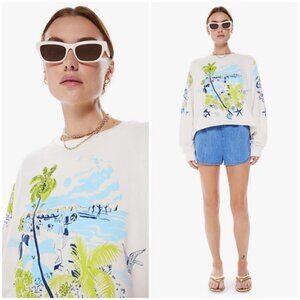 💕MOTHER💕 The Boost Crop Cut-Off Sweatshirt ~ The Escape Route XL NWOT